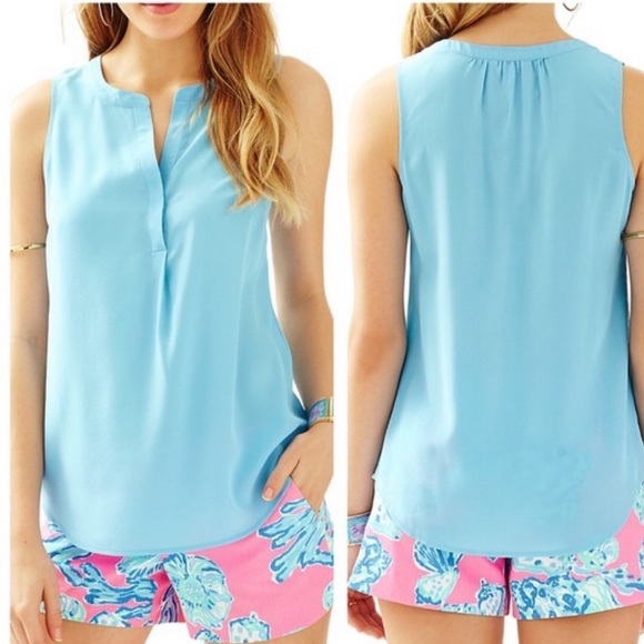 Lilly Pulitzer Tops - Lilly Pulitzer Silk Sleeveless stop